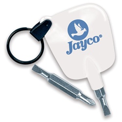 Reversible Key Tag Pocket Screwdriver (Key Ring is Optional)